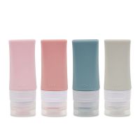 [套装]硅胶旅行分装瓶洗发水洗手液按压瓶化妆品便携旅行空瓶子 [三个装]混色 备注颜色 60ml