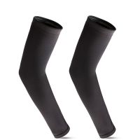 南极人夏季防晒冰袖男冰丝防紫外线袖套女薄款开车骑行手臂护套袖 黑色 M