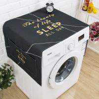 北欧大理石现代简约冰箱罩防尘防晒滚筒洗衣机盖布防水床头柜盖巾 SLEEP大理石 35X95(微波炉、烤箱通用)