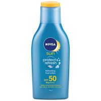 妮维雅防晒霜品牌防紫外线隔离霜二合一女学生防水防汗持久50倍 清透防晒露SPF50+隔离霜+美妆蛋