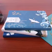 古风手账本可爱韩版本子超厚高颜值笔记本复古少女心本仙鹤手账本 三只仙鹤(随机)