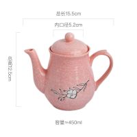 陶瓷油壶带盖子厨房用品油壶陶瓷酱油瓶醋壶酱汁壶调味瓶辣椒油壶 雪花油壶 粉色（送系绳）