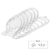 日本帽子收纳架帽子挂架衣帽挂架6个挂帽子神器 整理收纳创意挂钩 白色6连钩