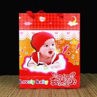 [一份10个]创意满月宝宝生日出生百天周岁回礼袋手提袋糖盒 宝宝糖盒(小号A091) (一份10个)手提回礼袋