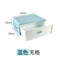 家用内衣收纳盒塑料抽屉式分格装宿舍女文胸袜子内裤整理箱三合一 升级版蓝色一层(大抽屉)