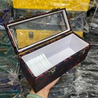 大容量多规格活动款44位手镯收纳箱宽手镯收纳可调首饰收纳箱 12位红龙纹内白