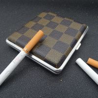 皮质烟盒20支装男士烟盒套散装香烟收纳盒高档个性烟盒批发广告潮 烟盒一个(不带烟)