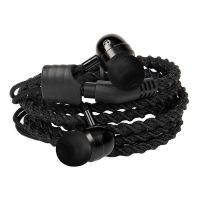 手绳耳机线手链入耳式韩版女生高音质可爱创意高颜值通用耳塞吃鸡 黑色(圆球) 白盒简装