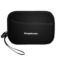 金胜移动硬盘保护包2.5英寸硬盘收纳包充电宝手机数据线盒带拉链 黑色