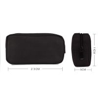 手机充电器充电宝收纳包数据线移动电源收纳袋盒适小米罗马仕品胜 黑色 小号