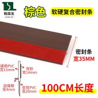 门缝门底密封条房门下玻璃门铝合金门窗木门防风防鼠防尘隔音胶条 棕色[1米/根]*1根