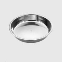 特厚304不锈钢盘子蒸制作凉皮锣锣面皮罗罗工具家用专用盘不粘锅 [304无耳]1个24cm 特价款