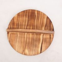 手工铁锅盖炒锅盖大锅盖木头盖子木质锅盖环保锅盖杉木锅盖大锅盖 直径20CM