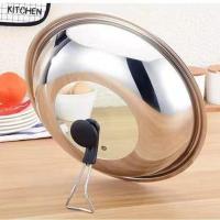 不锈钢炒菜锅盖家用蒸锅锅盖加厚加高可立可视铁锅盖平底锅盖通用 28cm