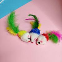 伸缩逗猫棒套装老鼠羽毛飞虫替换头猫咪钓鱼杆玩具三节两节伸缩杆 老鼠替换头3个