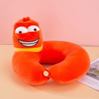多功能学生午睡神器卡通手暖午休抱枕靠垫成人暖手抱枕毛绒玩具[9月6日发完] 爆笑虫子红色 长35厘米宽30厘米高20厘米