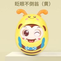婴儿打地鼠玩具幼儿宝宝益智男女蛋糕敲敲乐游戏机幼儿童玩具 黄色[不倒翁]