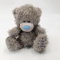 24cm正版乞丐熊呆萌长毛泰迪熊毛绒玩具,补丁抱抱熊陪睡娃娃玩偶 坐高24CM