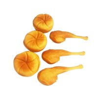 狗狗玩具球宠物玩具球发声狗狗自嗨耐咬小狗嘻哈法斗狗狗磨牙玩具 狗玩鸡腿汉堡发声一对8CM