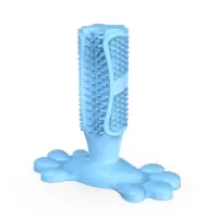 宠物玩具狗狗磨牙棒耐咬洁齿橡胶玩具狗狗解闷神器互动啃咬用品 蓝色 第一代[普通款]小号