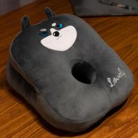 冰藤席冰丝学生午睡神器午休枕趴趴枕办公室卡通暖插手拆洗趴睡枕 酷士奇(午睡枕+暖手+可拆洗) 午睡枕(无毛毯)