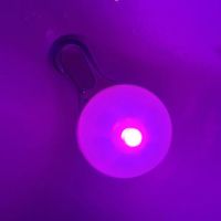 宠物LED狗狗发光吊坠泰迪夜光防走失丢灯狗牌猫咪铃铛夜间遛狗灯 粉色 (1个灯1个电池)