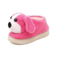 亲子鞋儿童包跟防滑保暖棉拖鞋亮灯狗狗棉鞋女童男童鞋小童大童鞋 桃色(亮灯低帮) 15-16/1岁穿/内长14CM