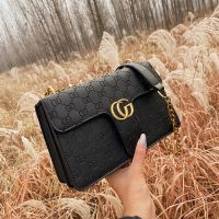 包包女2020新款斜挎包女秋季韩版洋气百搭链条包女士单肩斜挎小包 6071黑色