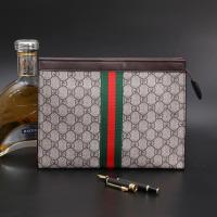 春夏新款欧美男女款手拿包彩带包夹包拼色PVC休闲大容量手包 红绿彩带 26*20cm