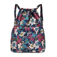 2021新款花布防水简约双肩包 大兰花 普通版