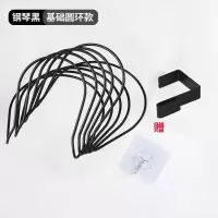 挂帽子收纳神器门后衣架壁挂式衣服包包衣帽挂钩家用整理多功能 基础圆环-钢琴黑