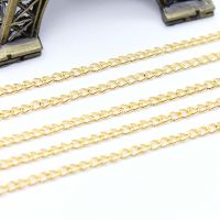 (10米)2.0mm细链条diy链子手工饰品材料耳环发簪流苏新娘头饰 金色10米/一米一包