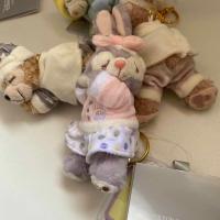 外单代购暖暖趴睡系列达菲熊星黛露雪莉玫可爱毛绒睡衣钥匙扣挂件 趴睡星黛露