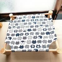 猫窝四季通用可拆洗夏季猫床猫咪窝凉窝宠物狗狗床夏天狗窝行军床 白色猫咪行军床全套 单独一块床布