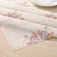 防水桌布pvc塑料布艺ins防烫防油免洗茶几垫欧式台布长方形餐桌垫 CH0489B-落花时节 65*65cm