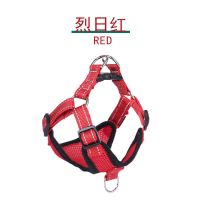 背心式狗狗牵引绳泰迪柯基比熊法斗小中型犬胸背带遛狗绳链子用品 【网布款】烈日红 单胸背带 XXXS码（建议1-3斤）