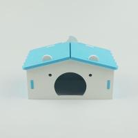 仓鼠站台金丝熊二层围栏站台47基础笼仓鼠平台跳板带梯子仓鼠玩具 大号喵喵屋 蓝色