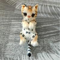 仿真猫咪毛绒玩具小布娃娃女孩公仔玩偶床上睡觉抱枕可爱超萌儿童 仰卧豹猫