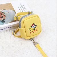 狗狗牵引绳泰迪狗绳博美狗链子小型犬背心式遛狗绳胸背带宠物用品 黄色刺绣工字胸背+零食背包 S码适合3-7斤