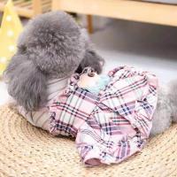 宠物比熊博美小型犬泰迪狗狗衣服春夏装薄款母狗连衣裙子公主裙子 百褶背带裙 粉色 XS号 胸围31背长19 建议2.5-3