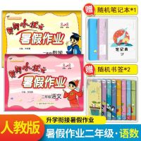 黄冈小状元二年级暑假作业下语数人教版2升3学期暑期升学衔接巩固 图片色