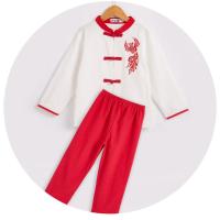 六一儿童演出服中国风诗歌朗诵表演服装小学生幼儿园男女大合唱服 男款-长袖 100