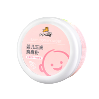 皮皮狗儿童玉米爽身粉热痱粉新生婴幼儿宝宝吸汗干爽玉米粉带粉扑 婴儿玉米爽身粉(亲肤舒爽)140g