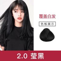 欧莱雅伊诺雅染发剂自然黑无氨染膏染发霜植物染发膏盖白发无刺激 2.0莹黑