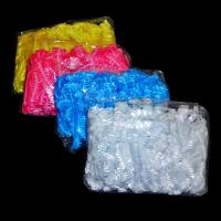 一次性浴帽女防水洗澡加厚浴帽防油烟家用发膜焗油帽加热染发头套 透明 100只散装