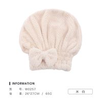 洁丽雅干发帽超强吸女生可爱速干夏季浴帽洗头帽子成人干发巾 米色1条
