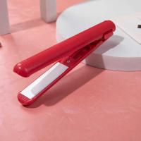 USB无线迷你小型夹板女非充电卷发棒直卷两用拉直板内扣刘海宿舍 USB中国红 单品