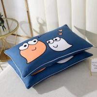 枕头芯套装学生宿舍单人特价低枕成人护颈椎可爱少女一对装带枕套 大眼虾 枕头套一个(没有枕芯)