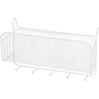 大学生宿舍神器开学住校上铺收纳篮挂篮床边收纳架寝室床头置物架 白色普通款36.5*14-16.5