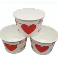 圆形一次性餐盒打包加厚外卖饭盒快餐带盖一次性汤碗批发 爱心碗650毫升20只装